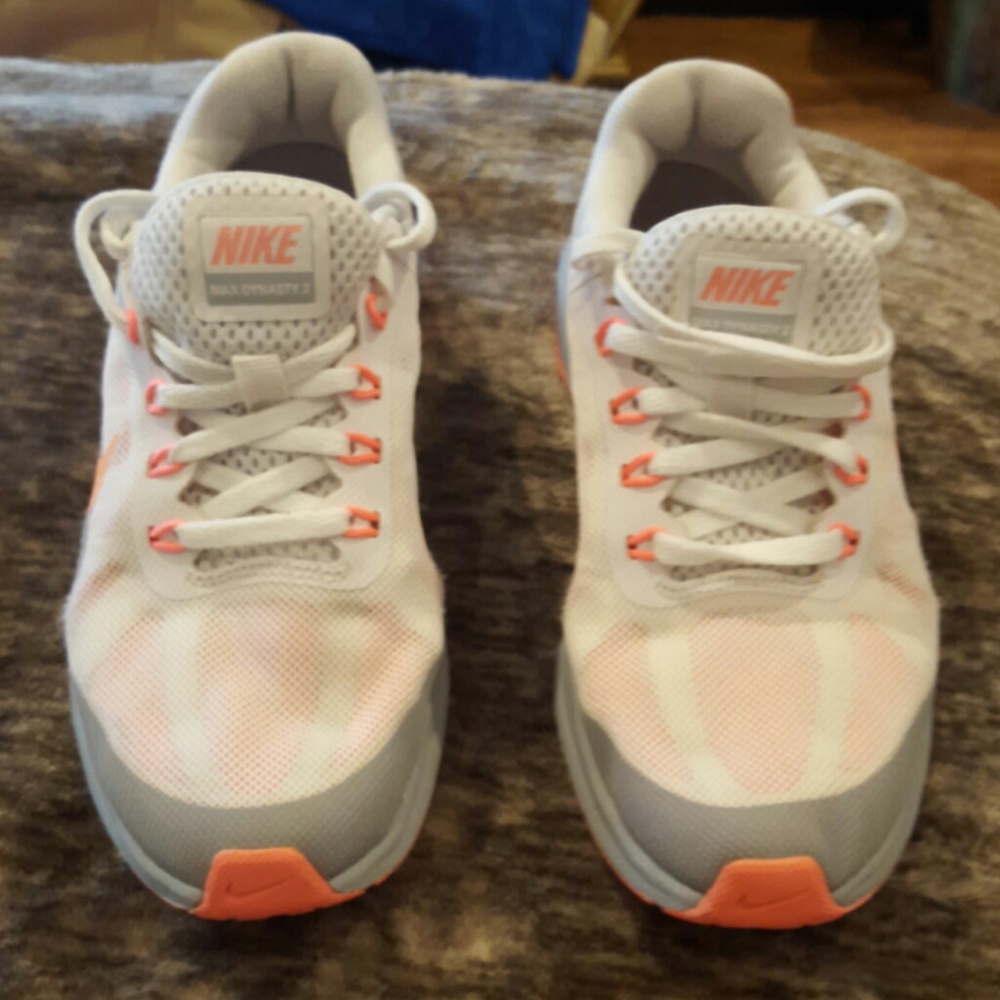 Nike Air Max, size 5, white & orange